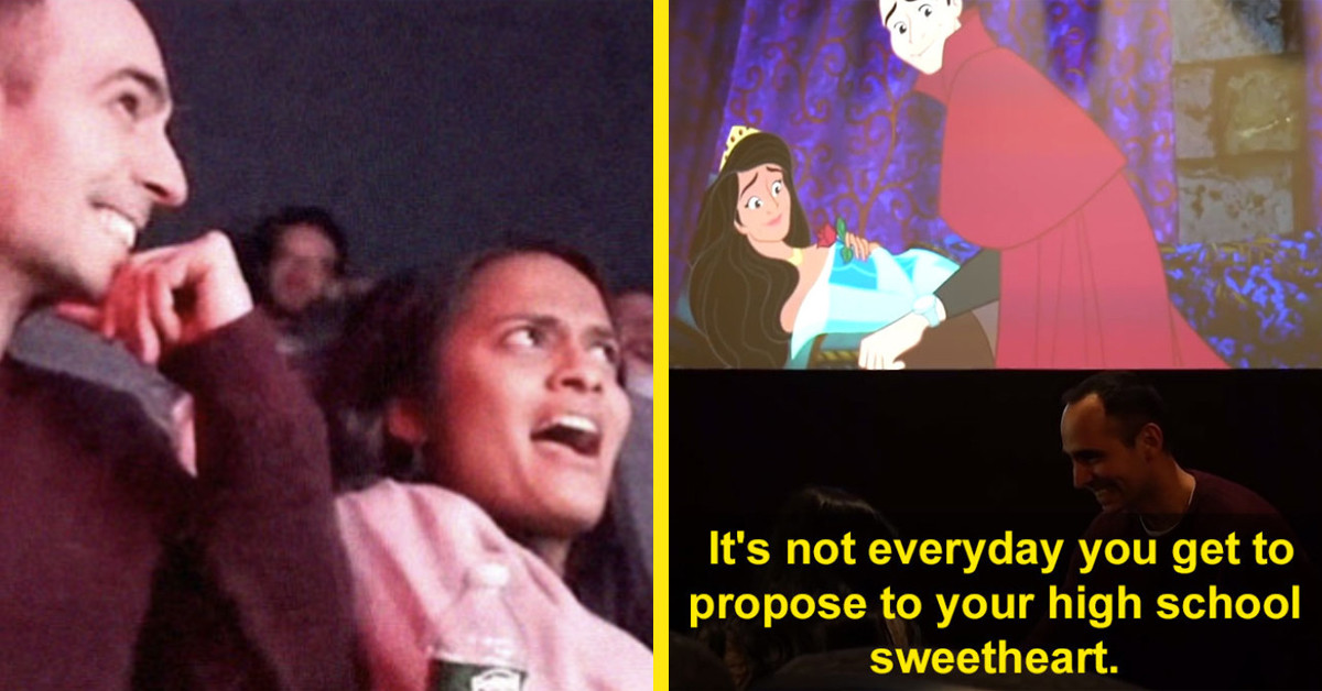 Man Covertly Modifies His Girlfriend's Beloved Disney Film To Incorporate A Proposal In A Packed Cinema