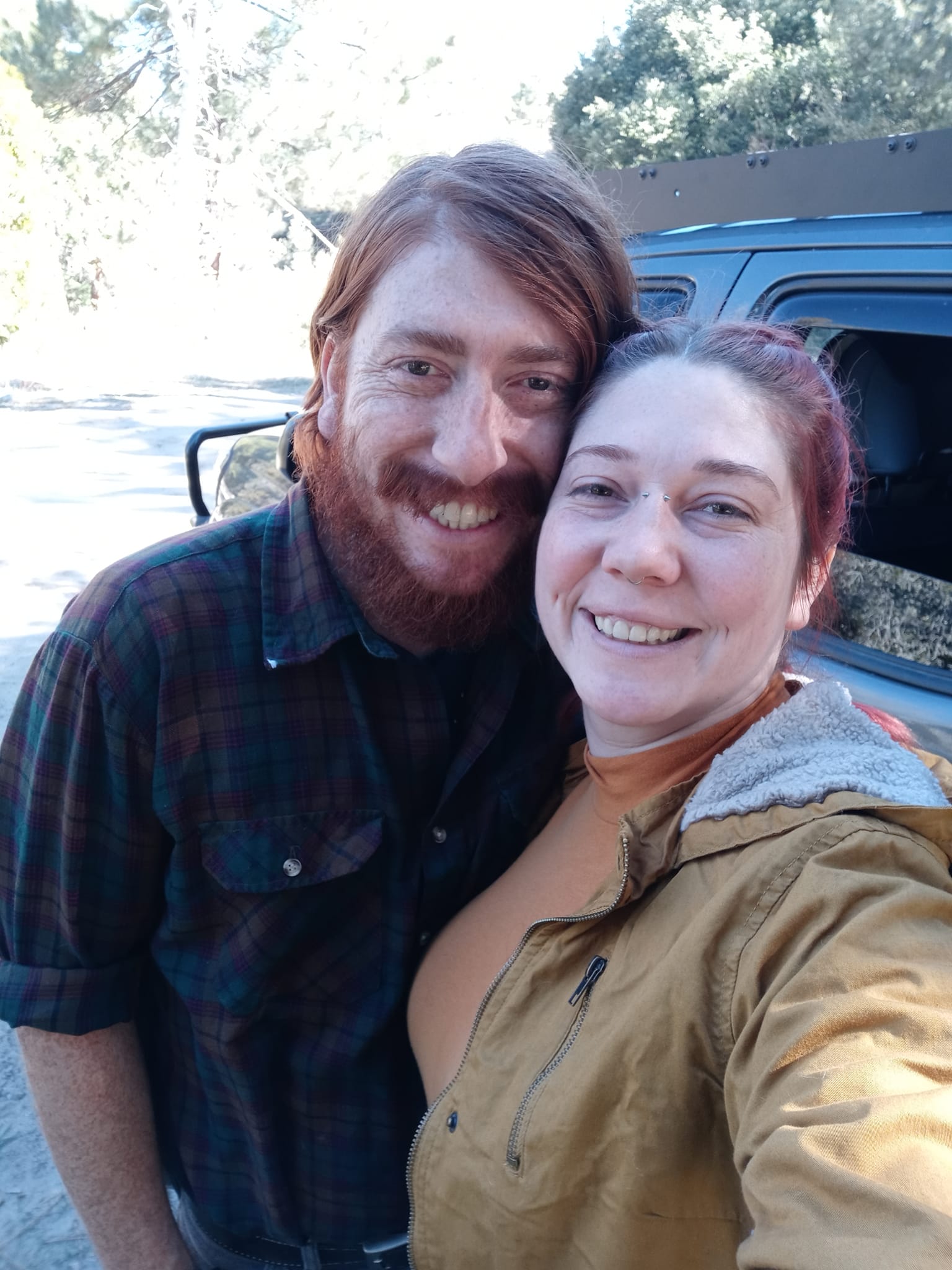 Allison Scott and Alfred Valdivia Jr on a hiking trip in Big Bear.