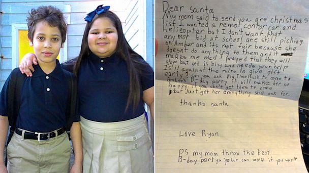 Bullied Girl, Whose Brother Wrote Viral Letter to Santa, Surprised by Favorite Band - ABC News