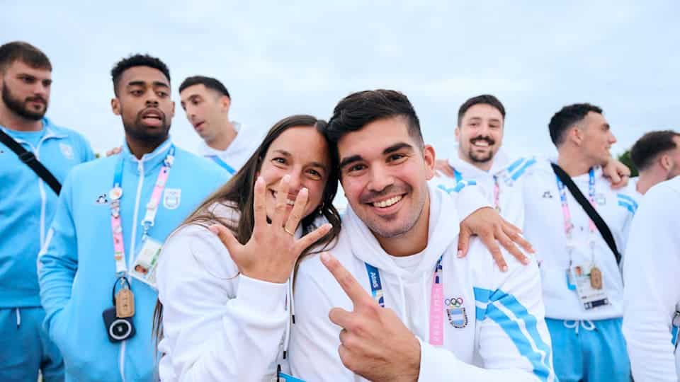 Argentina's Pablo Simonet and Maria Campoy