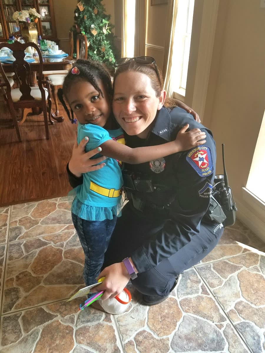 After Khloe Joiner met with Officer Jessica Berry, she A Book and A Smile was born.