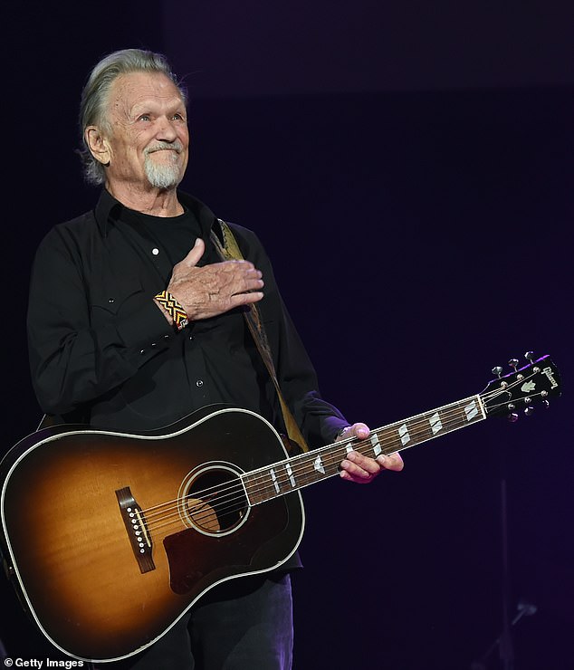 Kris Kristofferson, an accomplished singer and songwriter who starred in A Star Is Born, has died at the age of 88. Pictured in Nashville in 2017