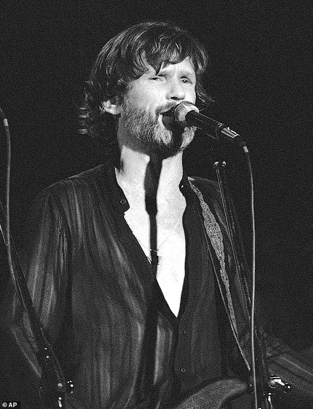 The Brownsville, Texas native - who wrote such classics standards as Sunday Mornin' Comin' Down, Help Me Make it Through the Night, For the Good Times and Me and Bobby McGee - was pictured performing in 1973